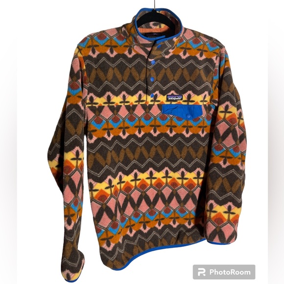 Patagonia Synchilla Snap-T Fleece Pullover Companions Big Anthos Pink XS - Picture 1 of 10
